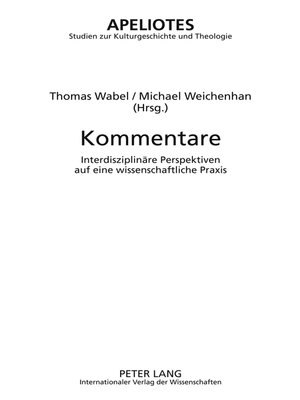 cover image of Kommentare